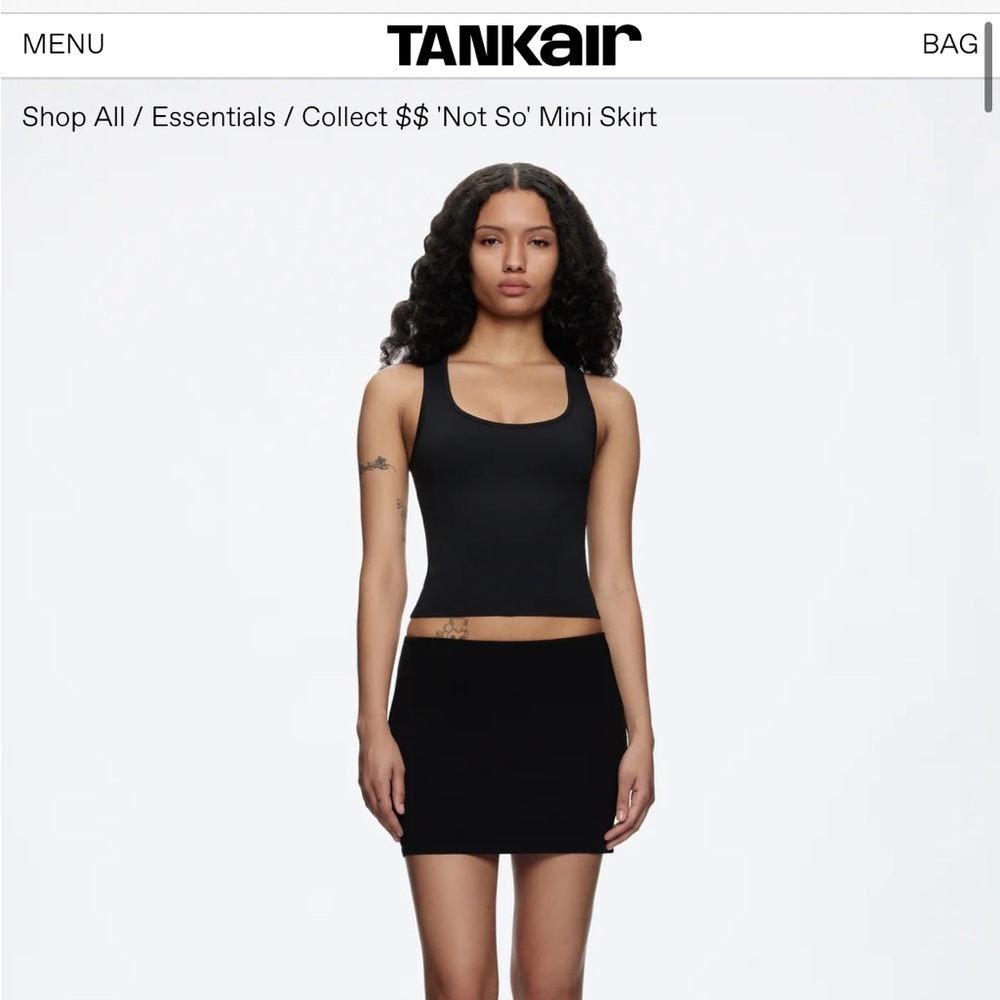 NEW Tank air collect $$ not so mini skirt black - M